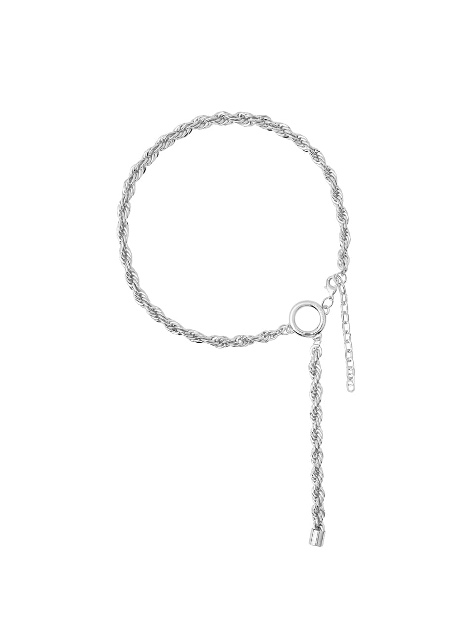 Single Rope Chain Necklace / Silver